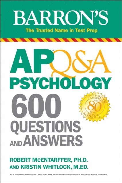 Kristin Whitlock, Robert McEntarffer - AP Q&A Psychology, E-bok. Tillgänglighet: Lägg i varukorg