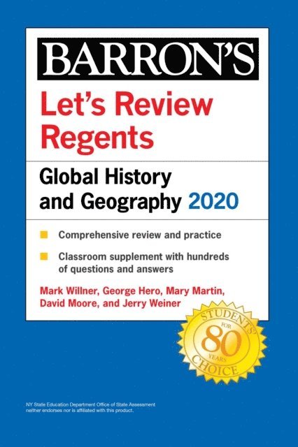 Jerry Weiner, David Moore, Mary Martin, George Hero, Mark Willner - Let's Review Regents: Global History and Geography 2020, E-bok