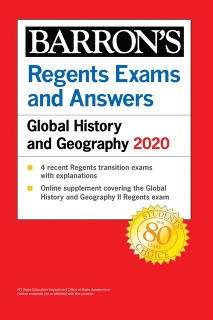 Mary Martin, William Streitwieser, Kristen Thone, Michael J. Romano - Regents Exams and Answers: Global History and Geography 2020, E-bok