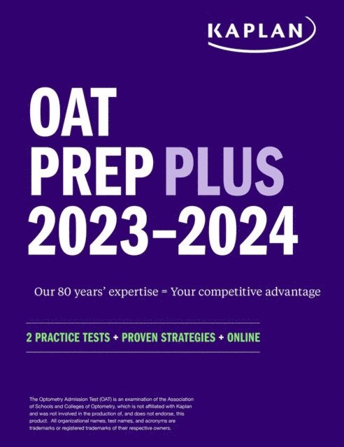 Kaplan Test Prep - OAT Prep Plus 2023-2024, E-bok