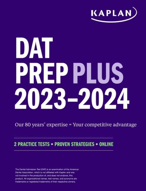 Kaplan Test Prep - DAT Prep Plus 2023-2024, E-bok