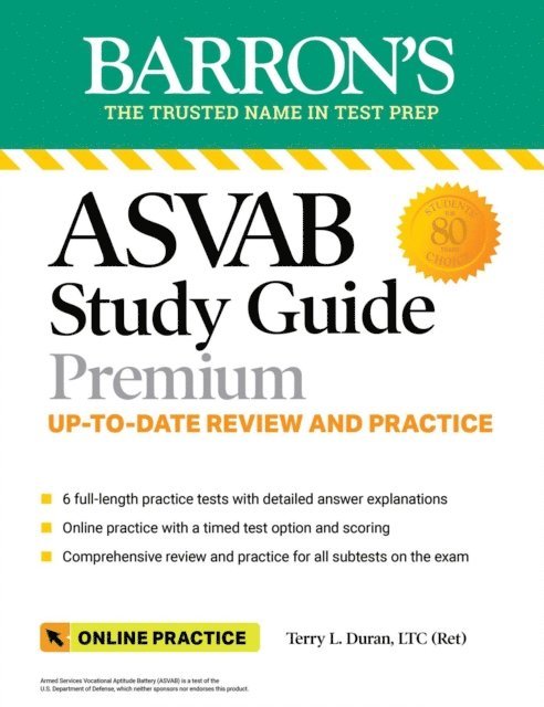 Terry L. Duran - ASVAB Study Guide Premium: 6 Practice Tests  + Comprehensive Review + Online Practice, E-bok