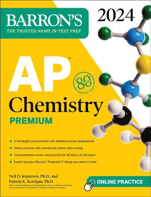 Pamela Kerrigan, Neil D. Jespersen - AP Chemistry Premium, 2024: 6 Practice Tests + Comprehensive Review + Online Practice, E-bok. Tillgänglighet: Lägg i varukorg
