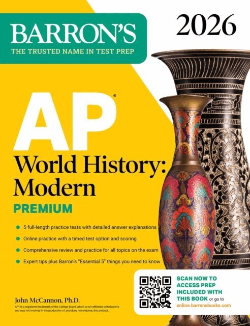 John McCannon - AP World History: Modern Premium, 2026: Prep Book With 5 Practice Tests + Comprehensive Review + Online Practice, E-bok