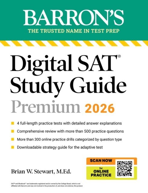 Brian W. Stewart - Digital SAT Study Guide Premium, 2026: 3 Practice Tests + Comprehensive Review + Online Practice, E-bok
