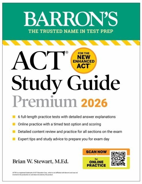 Brian Stewart - ACT Study Guide Premium, 2026: 6 Practice Tests + Comprehensive Review + Online Practice for the New Enhanced ACT, E-bok