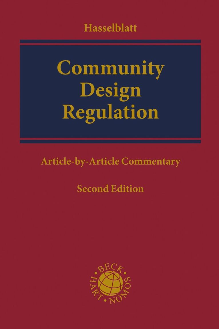 Gordian Hasselblatt - Community Design Regulation, Inbunden