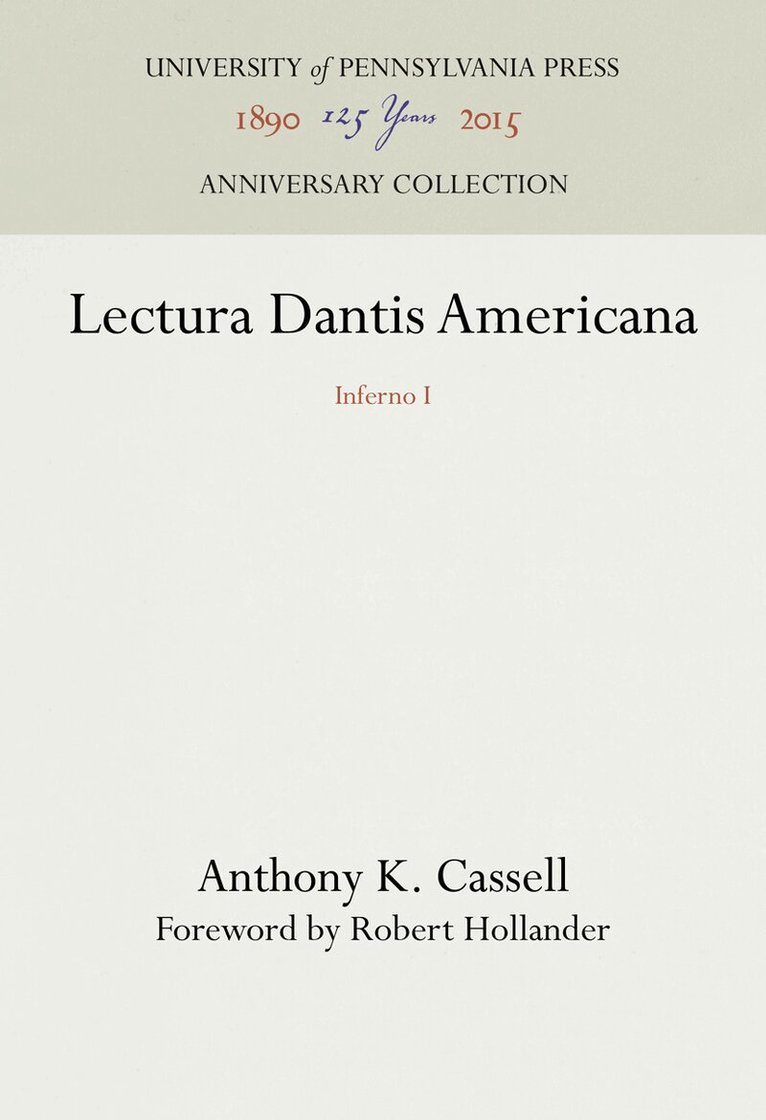 Anthony K. Cassell - Lectura Dantis Americana, E-bok