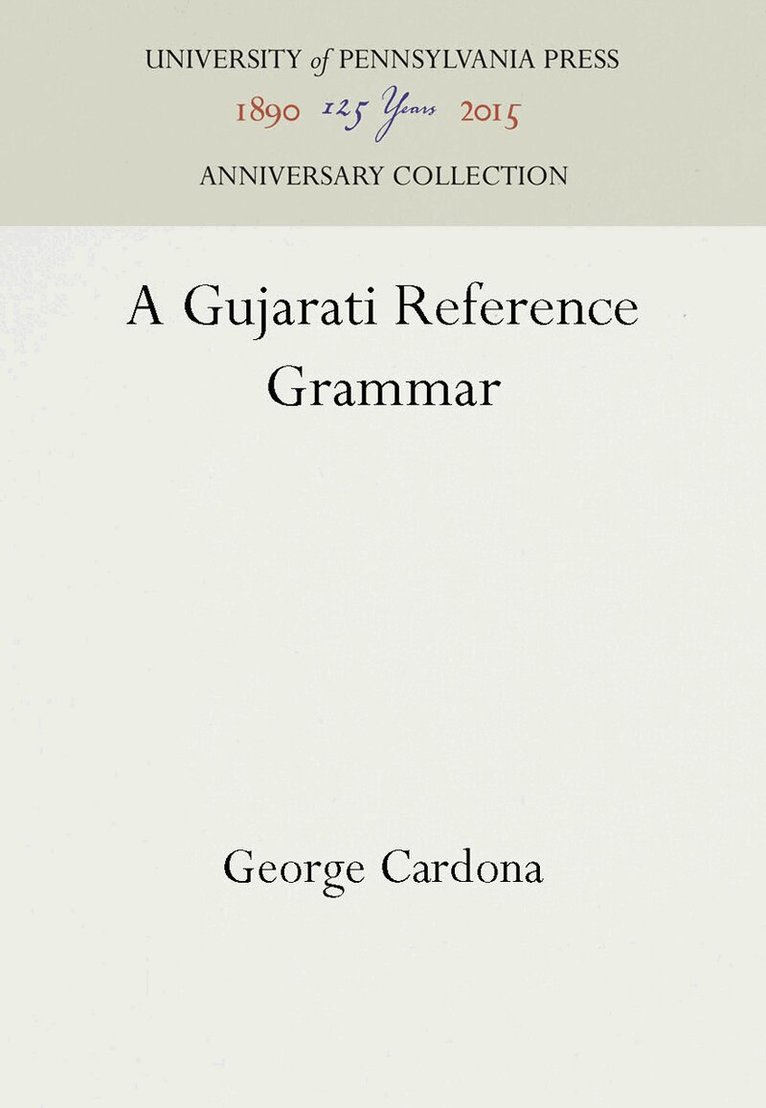 George Cardona - Gujarati Reference Grammar, E-bok