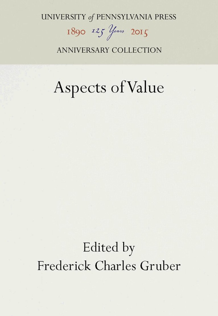Frederick Charles Gruber - Aspects of Value, E-bok