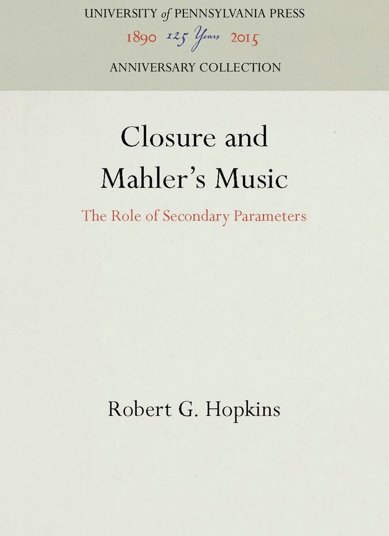 Robert G. Hopkins - Closure and Mahler's Music, E-bok