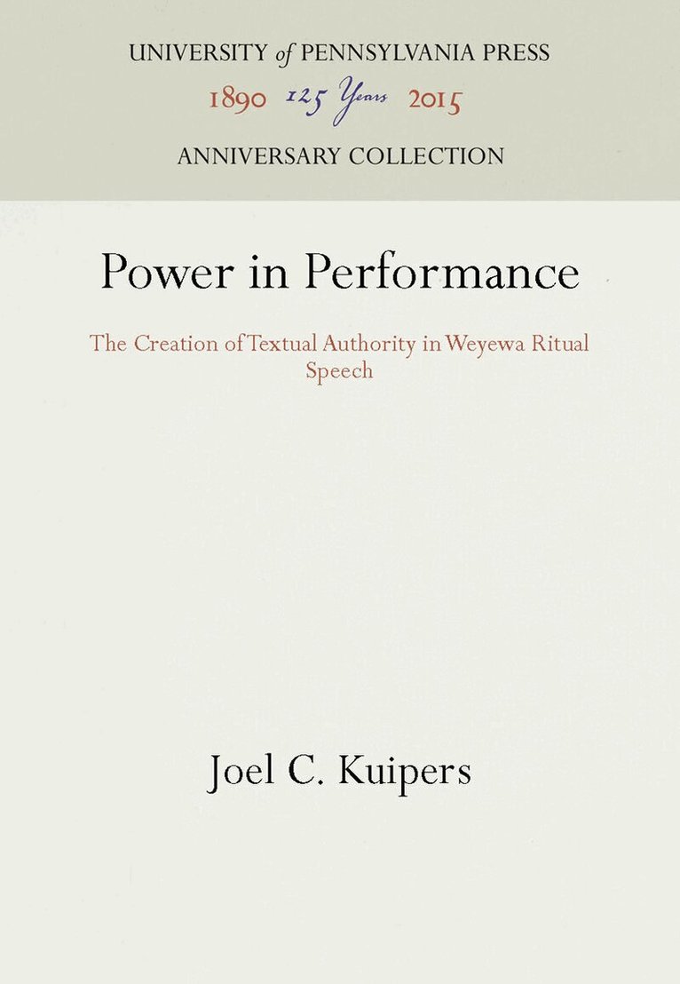 Joel C. Kuipers - Power in Performance, E-bok