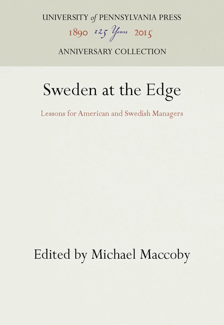 Michael Maccoby - Sweden at the Edge, E-bok