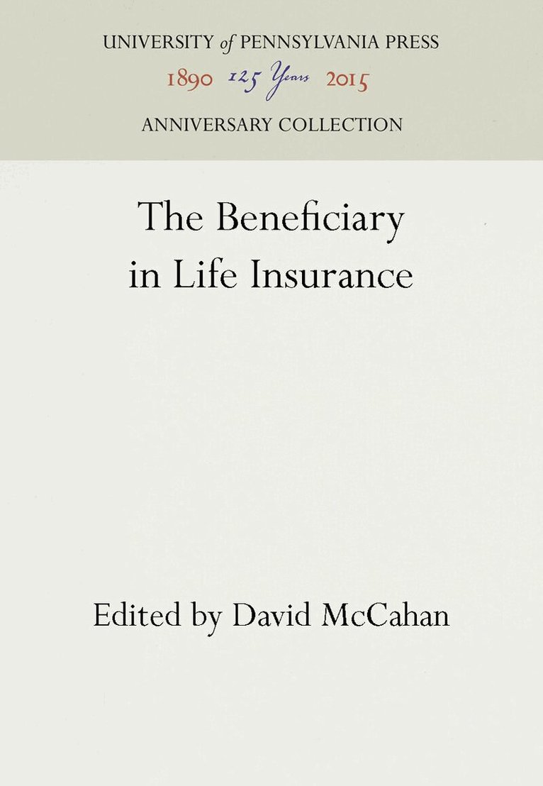 David McCahan - Beneficiary in Life Insurance, E-bok