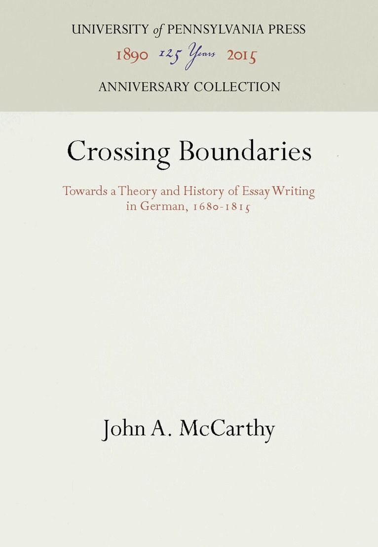 John A. McCarthy - Crossing Boundaries, E-bok