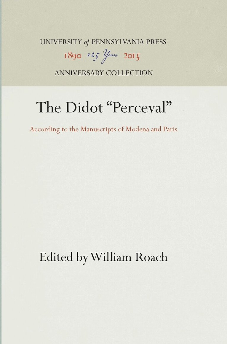 William Roach - Didot "Perceval", E-bok