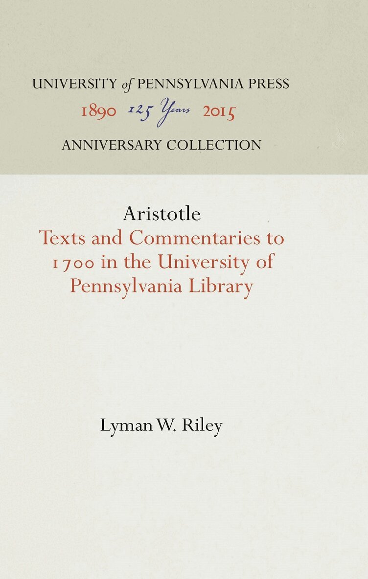 Lyman W. Riley - Aristotle, E-bok