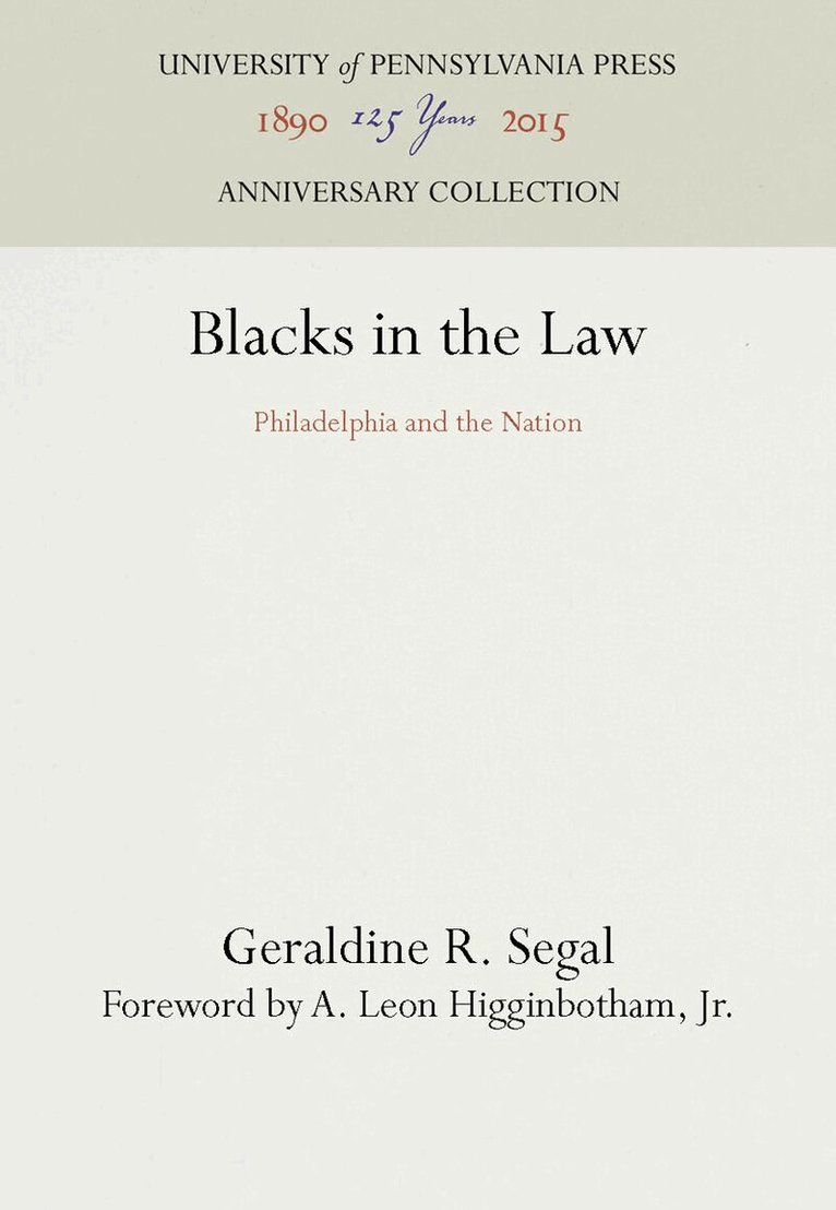 Geraldine R. Segal - Blacks in the Law, E-bok