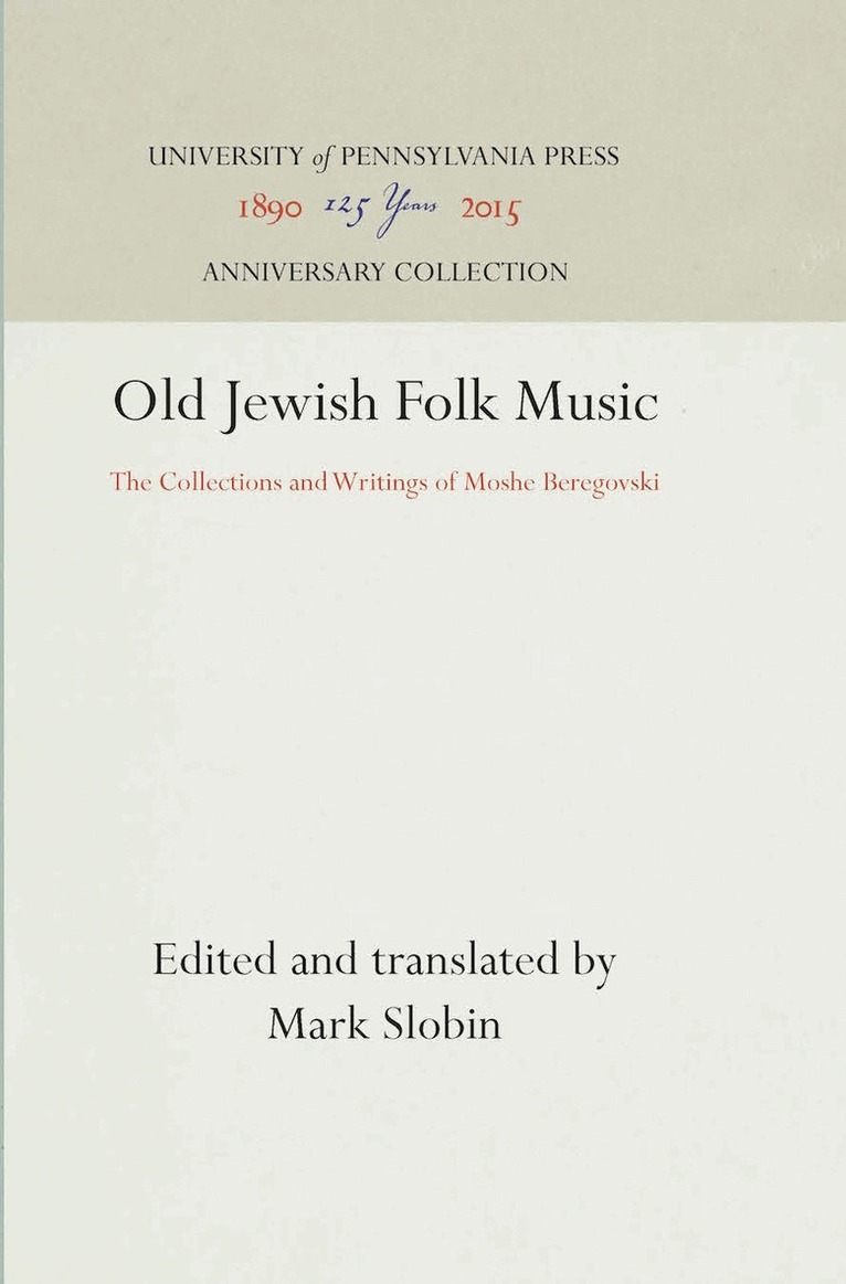 Mark Slobin - Old Jewish Folk Music, E-bok