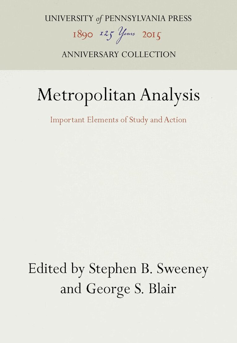 Stephen B. Sweeney, George S. Blair - Metropolitan Analysis, E-bok