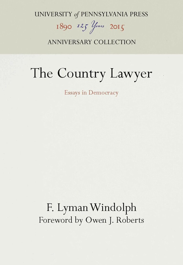 F. Lyman Windolph - Country Lawyer, E-bok