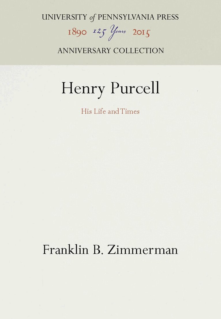 Franklin B. Zimmerman - Henry Purcell, E-bok