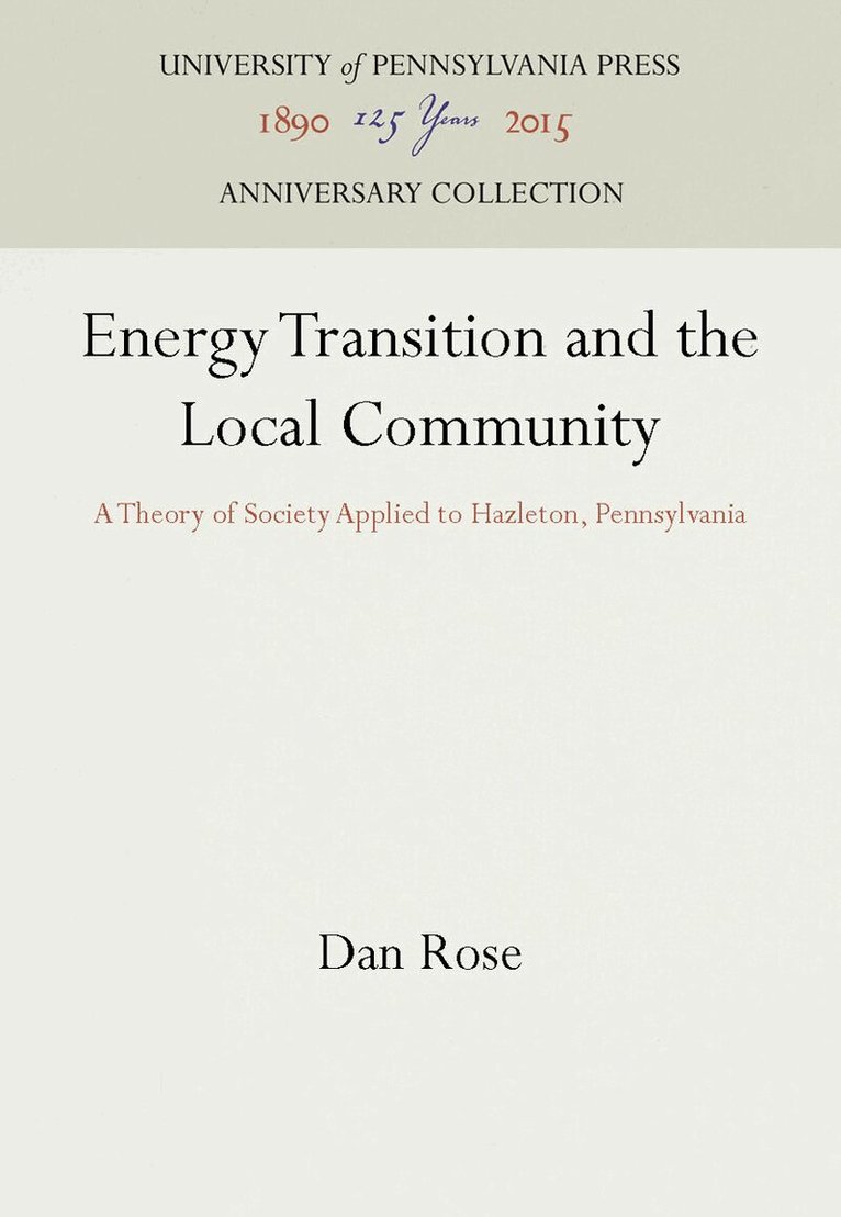 Dan Rose - Energy Transition and the Local Community, E-bok