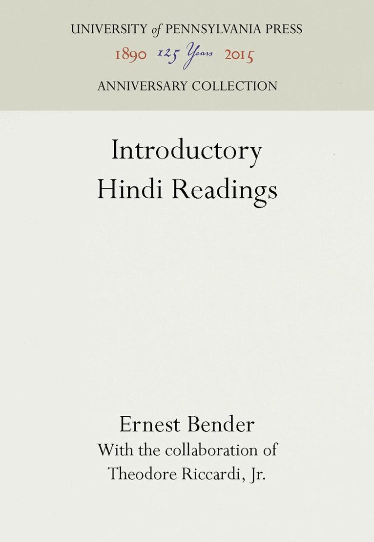 Ernest Bender - Introductory Hindi Readings, E-bok