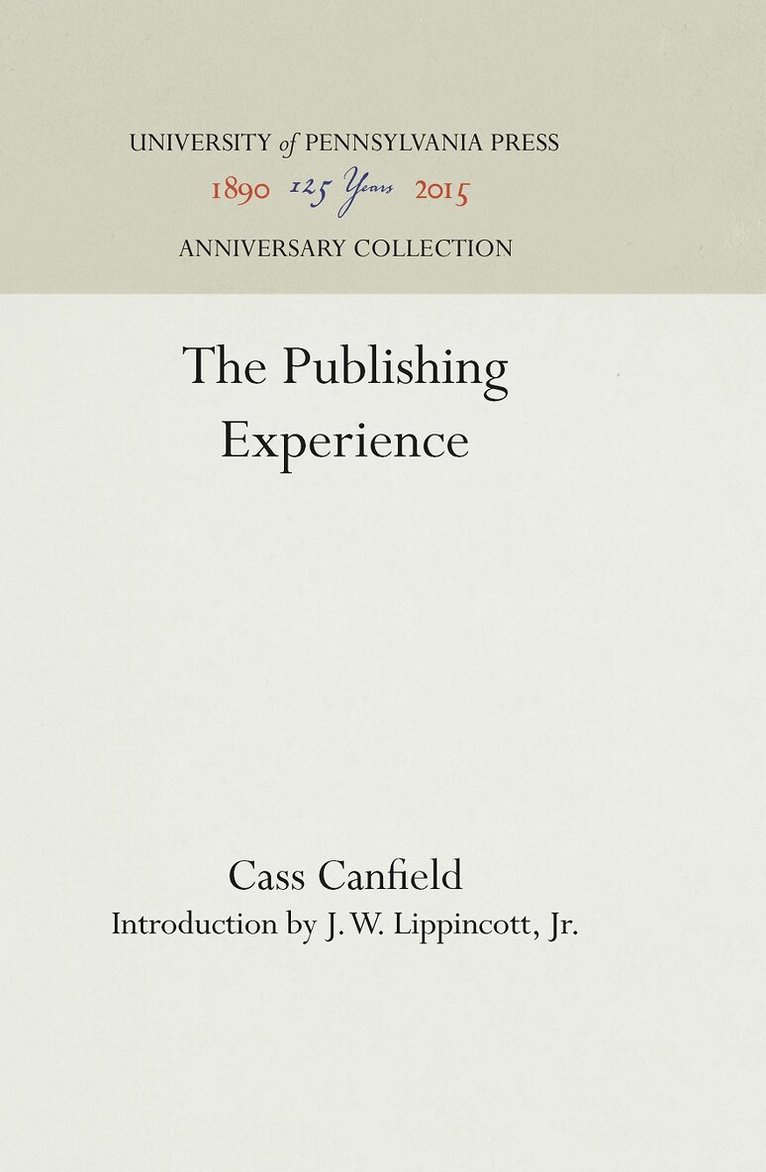 Cass Canfield - Publishing Experience, E-bok