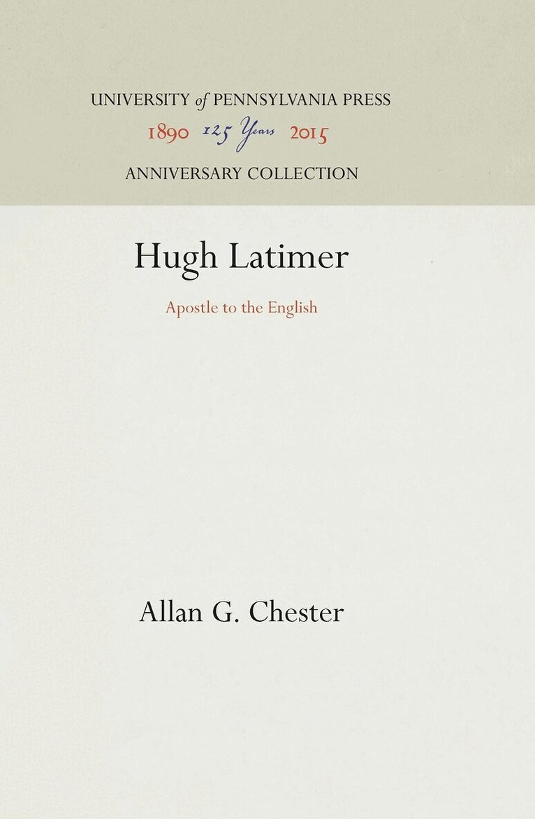 Allan G. Chester - Hugh Latimer, E-bok