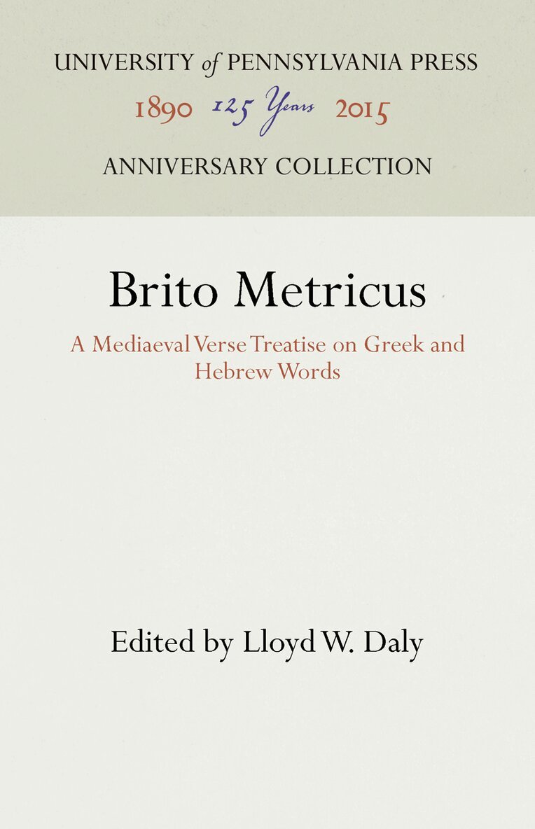 Lloyd W. Daly - Brito Metricus, E-bok