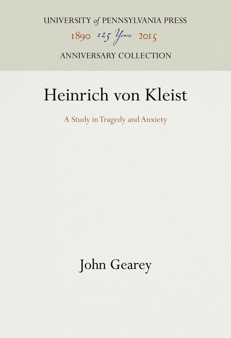 John Gearey, Walter Silz - Heinrich Von Kleist, E-bok