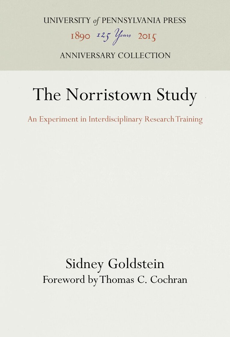 Sidney Goldstein - Norristown Study, E-bok