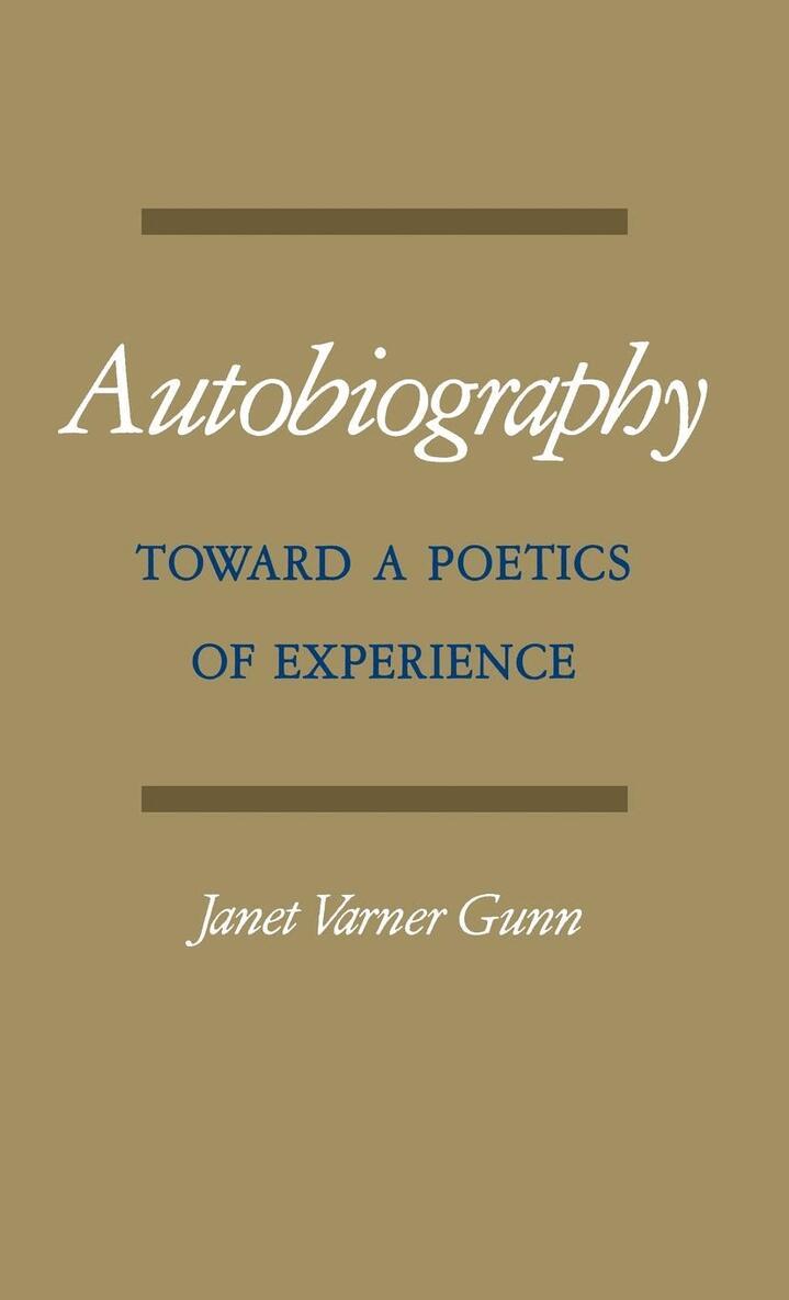 Janet Varner Gunn - Autobiography, E-bok