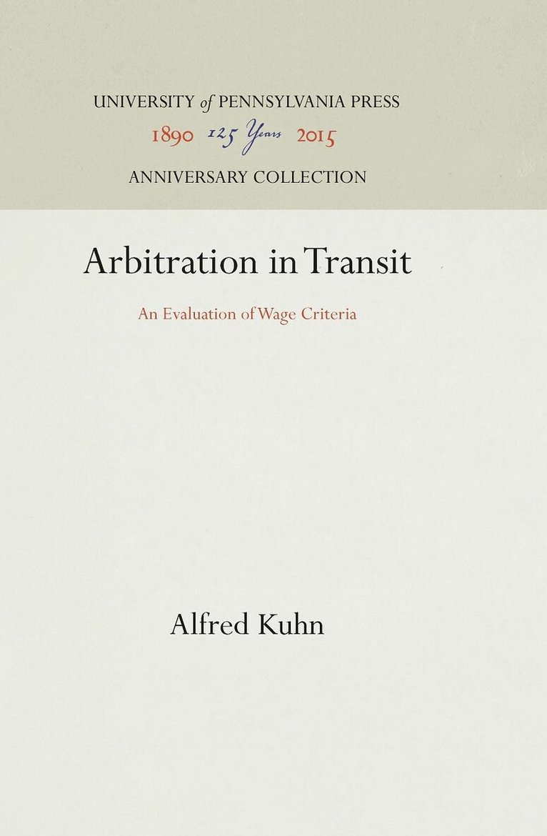 Alfred Kuhn - Arbitration in Transit, E-bok