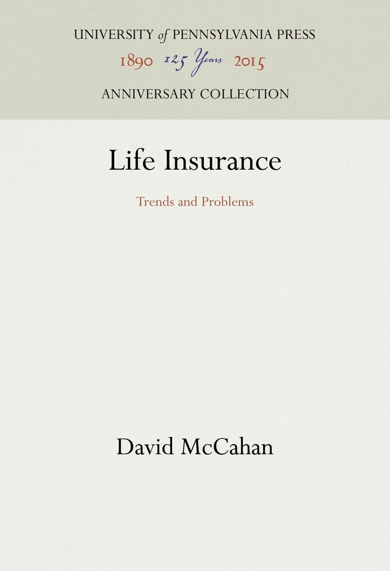 David McCahan - Life Insurance, E-bok