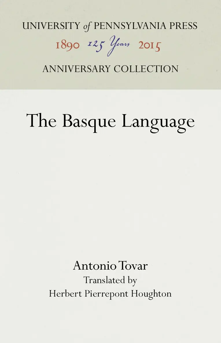 Antonio Tovar - Basque Language, E-bok. Tillgänglighet: Lägg i varukorg