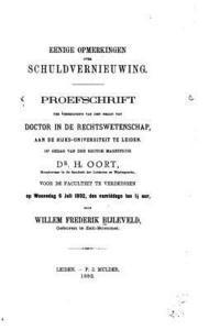 Willem Frederik Bijleveld - Eenige opmerkingen over schuldvernieuwing, Häftad. Tillgänglighet: Lägg i varukorg