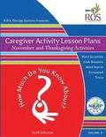 Caregiver Activity Lesson Plans: November and Thanksgiving Activities