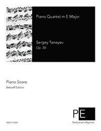 Sergey Taneyev - Piano Quartet in E Major, Häftad. Tillgänglighet: Lägg i varukorg