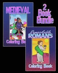 Kim Lewis - Medieval Coloring Book & Remarkable Romans Coloring Book (2 Book Bundle), Häftad
