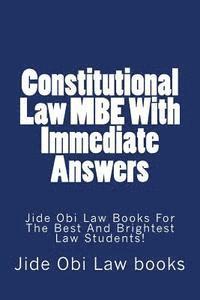 Constitutional Law Mbe With Immediate Answers Jide Obi Law Books For The Best And Brightest Law Students Av Jide Obi Law Books Häftad - 