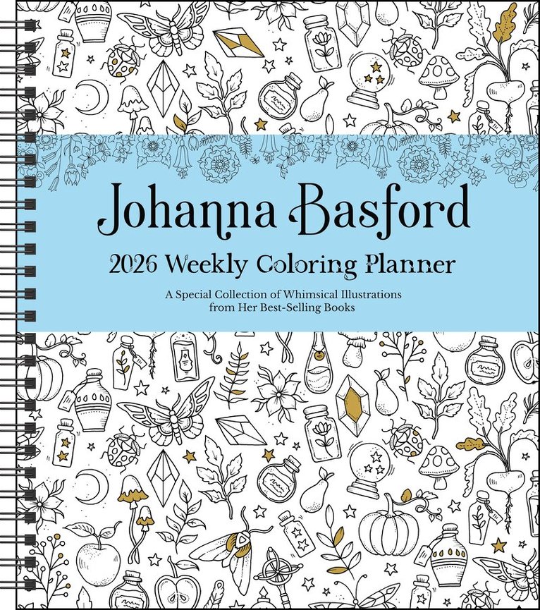 Johanna Basford 12-Month 2026 Weekly Coloring Calendar