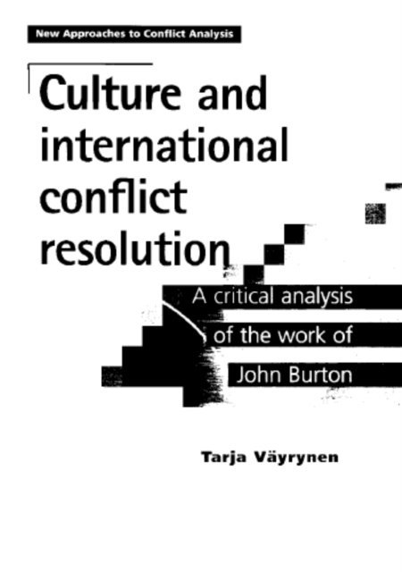 Tarja Vayrynen - Culture and International Conflict Resolution, E-bok