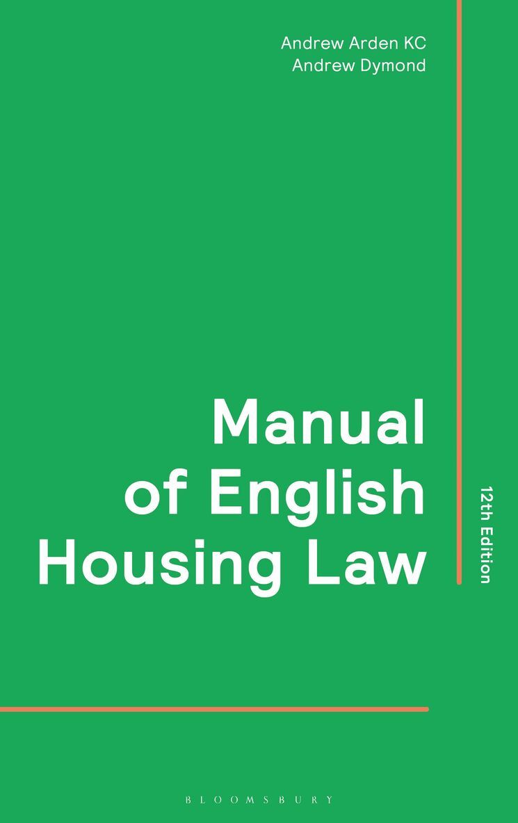 Andrew Arden KC, Andrew Dymond - Manual of English Housing Law, Häftad