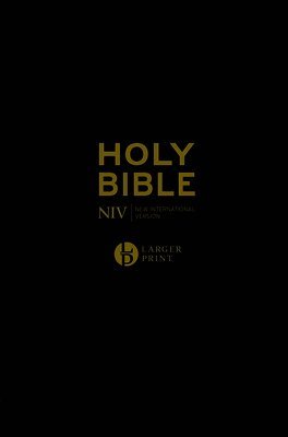 New International Version - NIV Larger Print Black Leather Bible, Häftad