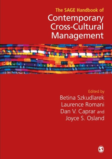 Joyce S. Osland, Dan V. Caprar, Laurence Romani, Betina Szkudlarek - SAGE Handbook of Contemporary Cross-Cultural Management, E-bok