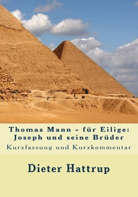 Dieter Hattrup - Thomas Mann - für Eilige: Joseph und seine Brüder: Kurzfassung und Kurzkommentar, Häftad. Tillgänglighet: Lägg i varukorg