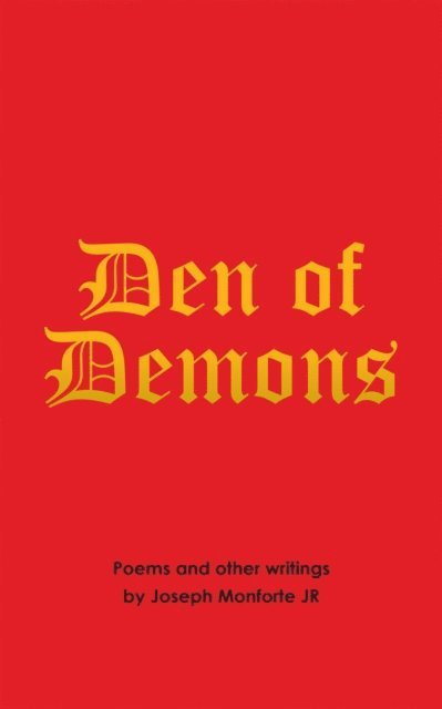 Joseph Monforte Jr - Den of Demons, E-bok. Tillgänglighet: Lägg i varukorg