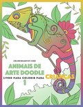 Livro para Colorir de Animais de Arte Doodle para Criancas 1